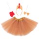 thumbnail image 1 of KAKOWELY Disfraz de pollo para niños y adultos, ideal para fiestas de Pascua, cosplay, diadema, pajarita, cola y falda de tul, accesorios para fiestas de Halloween y Pascua., 1 of 5