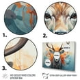 thumbnail image 3 of Designart "Antelope Geometric I" Animals Floater Framed Wall Art Living Room, 3 of 7