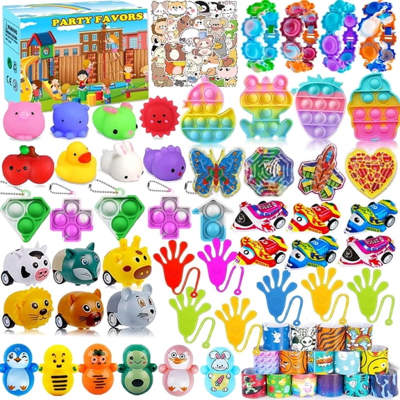 Party Favor Toy Set, 126-Piece Assorted Mini Toys For Kids Ages 4-12, Easter Egg Fillers, Classroom Prize Box, Pinata And Goodie Bag Stuffers, Multicolor