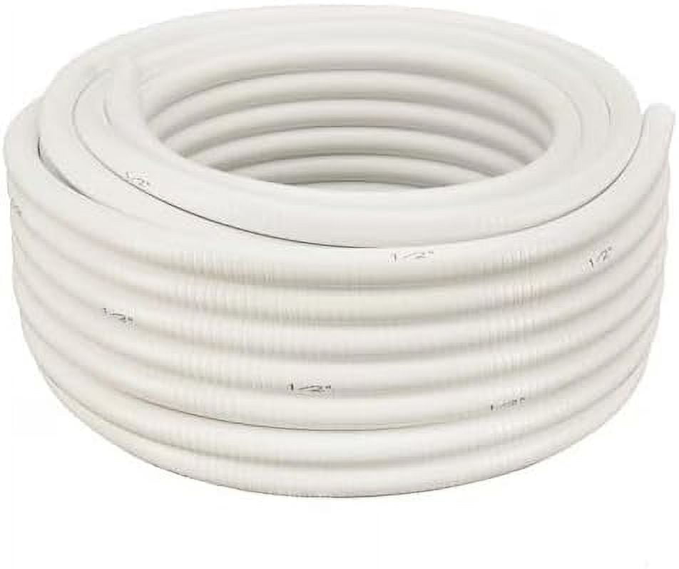 (1/2" Dia. x 100 ft) HydroMaxx White Flexible PVC Pipe, Hose, Tubing for Pools, Spas and Water Gardens.