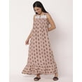 thumbnail image 3 of Moomaya Sleepwear, Sleeveless Long Nightdress Printed Square Neck Nightgown Maxi, 3 of 9