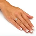 thumbnail image 3 of White Diamond Accent Cross Ring in 18k Gold over Sterling Silver, 3 of 4