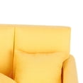 thumbnail image 4 of M Buder 1:12 Doll House Mini Sofa with 3pcs Pillow Living Room Furniture Wooden Decoration Accessories, Yellow (5.9 inches / 15 cm), 4 of 9