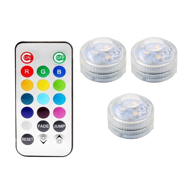 13 Colors RGB Led Submersible Underwater IP68 Light With Remote Control Lamp For Bathroom Swimming Pool Fountain Decor ,Easy to Install