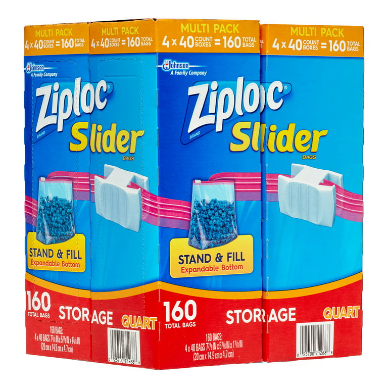 Ziploc Slider Storage Bags, Quart, 20pcs/pack - AliExpress