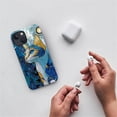 thumbnail image 3 of Case for iPhone 14 iPhone 13, Stained Glass Mosaic Cat Blue Design Hybrid Dual Protection Soft TPU Hard PC Shockproof Anti-Scratch Cover Men Women Stylish Protective Phone Case, 3 of 7