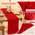 10PCS*10FT Red Cheesecloth Table Runner, 22 x 120 Inch Gauze for Events ...
