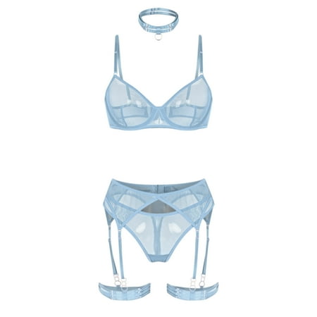 ICHUANYI Womens Fashion Fashion Lingerie Solid Color Hollow Fashion Underwear Thong Garter Belt Suit New Trending 2024