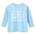 thumbnail image 4 of Hauts et Bas pour Filles et Femmes T-Shirt Décontracté à Manches 3/4 Col Rond Imprimé Saint-Valentin Mode Fonctionnel pour Filles, 4 of 4