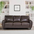 thumbnail image 5 of Lexicon Rubin Faux Leather Uholstery Sofa in Dark Brown Color, 5 of 5