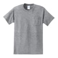 thumbnail image 5 of Mens Essential Cotton/Polyester T Shirt with Pocket Athletic Heather 2XL, 5 of 6