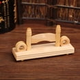 thumbnail image 4 of YAOMOBB Fan Frame Base Retro Style Folding Stand Smooth Edge High Stability Wooden Frame Base Display Tool Desktop Decoration, 4 of 6