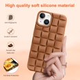 thumbnail image 3 of for iPhone 13 Case iPhone 14 Case Cute 3D Weave Grid Design for Women Girls Soft TPU Silicone Phone Case Raised Bumper Corners Full Protective Case Cover for iPhone 13/14 6.1 inch (Brown), 3 of 13