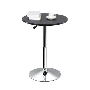 Adjustable Round Pub Table, Counter Bar Height Top Table, 360° Swivel Bar Tables, Tall Cocktail Tables ,Bistro Table for Indoor, Home, Black