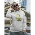 thumbnail image 2 of Avocado Slices Drawing Hoodie Women -Image by Shutterstock, Female Large, 2 of 4