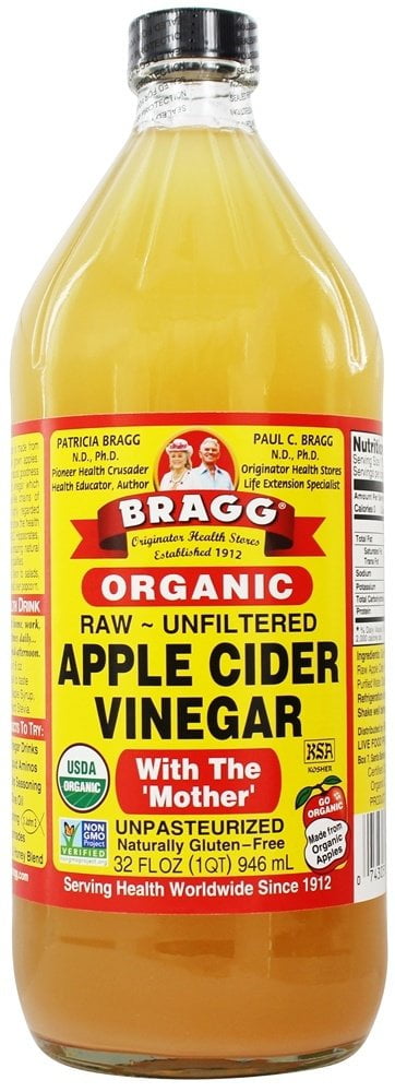 Bragg Organic Raw Apple Cider Vinegar, 32 oz(pack of 12) by
