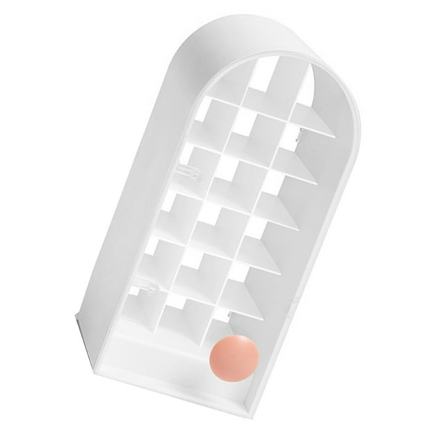 18 Spaces Lipstick Storage Rack Castle Molding Dustproof ABS Lipstick Organizer for Makeup Cosmetics White