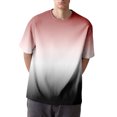thumbnail image 5 of Yigetop T Shirts for Man, Men Ombre Crew Neck T Shirt Short Sleeve Regular Fit Casual Soft Tee Tops, Black, L, 5 of 8