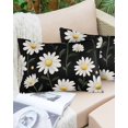 thumbnail image 4 of Waterproof Outdoor Throw Pillows with Inserts 12"x20", White Daisy Soft Decorative Pillowcases for Couch Bedroom, Botanical Floral Plants Stems Pillow Covers for Sofa Living Room, 4 of 8