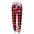 thumbnail image 4 of Plebaso Womens Cinch Bottom Sweatpants with Pockets Solid Color Printed High Waist Baggy Running Jogger Pants, 4 of 5
