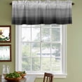 thumbnail image 3 of 2 Pack Valances for Window, Black Grey Ombre Short Curtains for Kitchen Bedroom Living Room, Modern Abstract Art Texture Rod Pocket Small Window Treatment Valance Drapes 54 x 18 Inch, 3 of 8