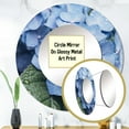 thumbnail image 3 of Designart "Blue Green Hydrangea Blooms Heaven Heavenly Hues" Floral Round Mirror Wall Décor Traditional - Large Blue Round Mirror - Round Mirror 29" x 29" Inch, 3 of 5