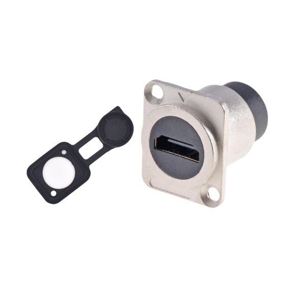 Bunblic D Type Pass through Connector Female to Female with Cap Extension Shielded Portable 4K Adapter HD Display Coupler Module Silver