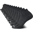 thumbnail image 1 of Medias Reebok para hombre, corte quarter, 12 pares, gris, transpirables, 1 of 7