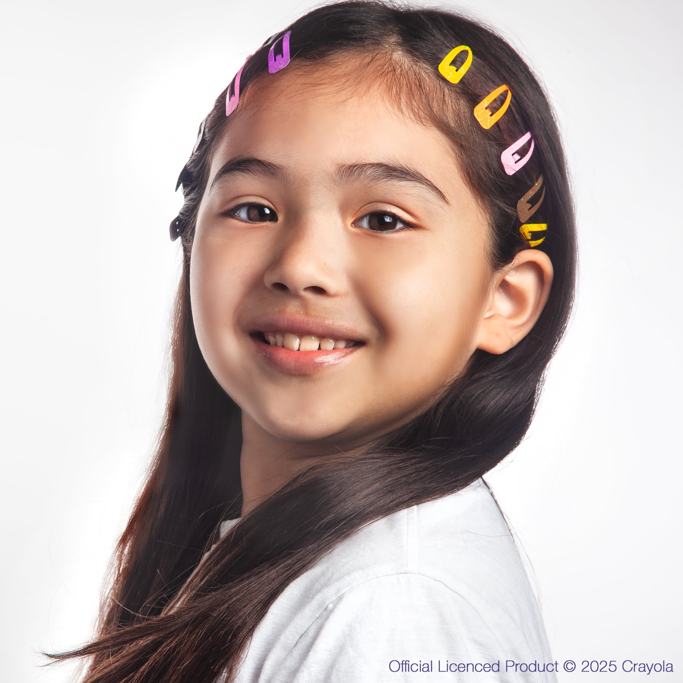 Enchante Crayola Kids Snap Hair Clips for Girls, 18 Count