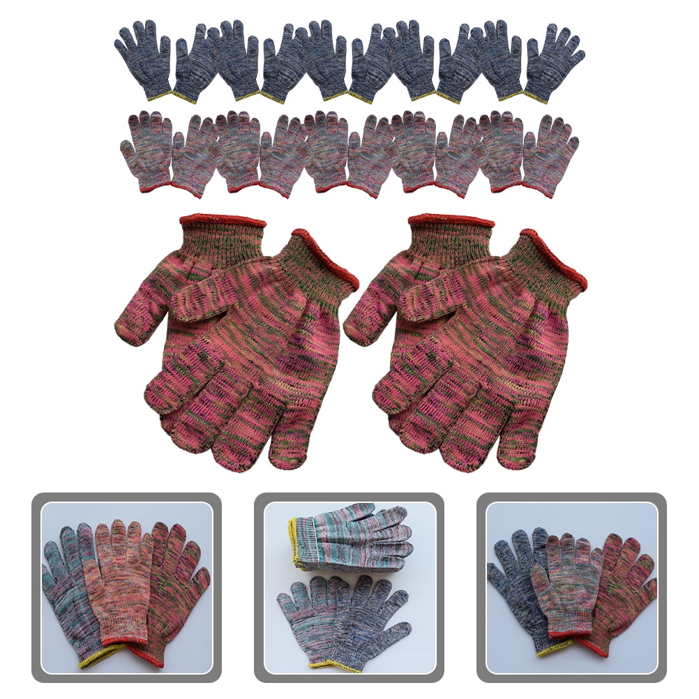 RENACLIPY 12 Pairs Breathable Nylon Gardening Gloves, Wear-Resistant Gloves for Outdoor and Indoor Gardening Tasks