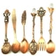 thumbnail image 4 of Kearding De vajilla Retro, tenedor, cuchara de aleación, cuchara de cocina, cucharón de cocina, cucharilla de doméstico, cubiertos Type2 NO2, 4 of 6