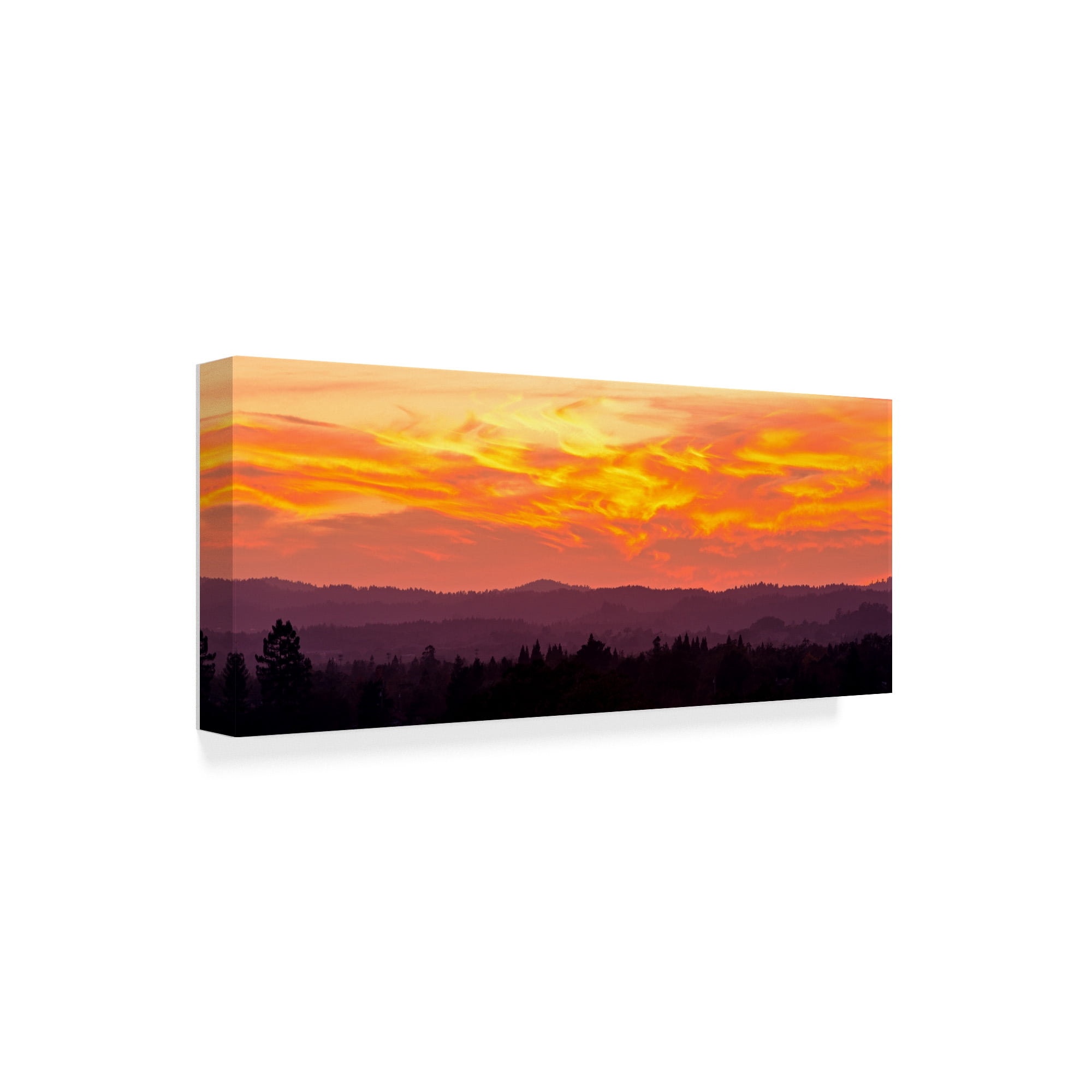 Trademark Fine Art 'Blazing Sunset' Canvas Art by Lance Kuehne