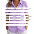 thumbnail image 4 of Womens Summer Linen Tops Short Sleeve Button Down Cotton Linen Shirts Lightweight Dressy Blouses Women Soft Lightweight Breathable Shirts Business Office Work Clothes, Purple 2XL, 4 of 7