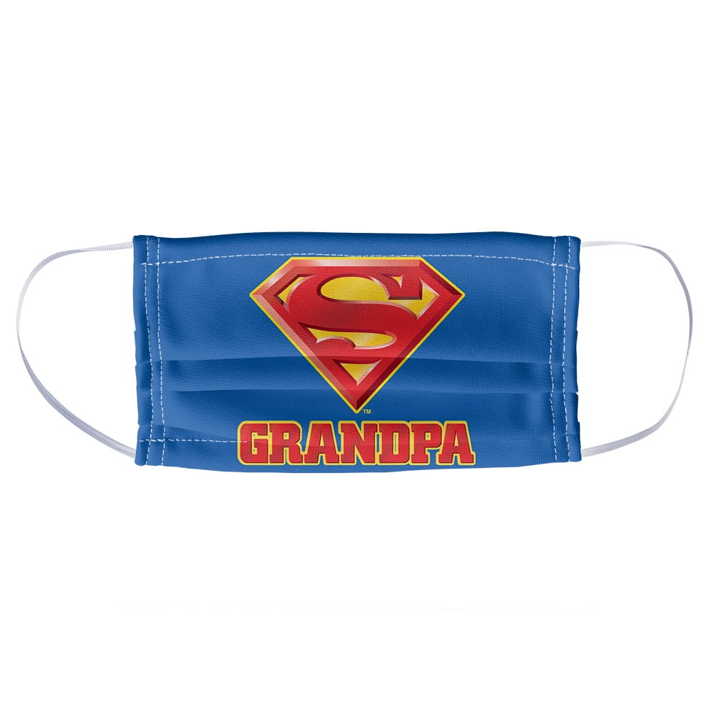 Superman Super Grandpa 1-Ply Reusable Face Mask Covering, Unisex