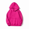 thumbnail image 3 of Abcomgle Hoodies for Teen Girls Cute Casual Hooded Sweatshirts for Girls Solid Long Sleeve Girls Pullover Sweatshirt Aesthetic Winter School Clothes for Teen Girls with Pocket, 3 of 5