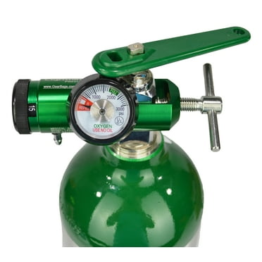 Lightning X O2 Mini Oxygen Regulator CGA-870 Gauge Flow Rate 0-15lpm w/ Wrench