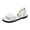 White, variant on Sandals Women Flat Slippers Open Toe Pearl Comfy Beach Roman Shoes Flip Flop Black 35