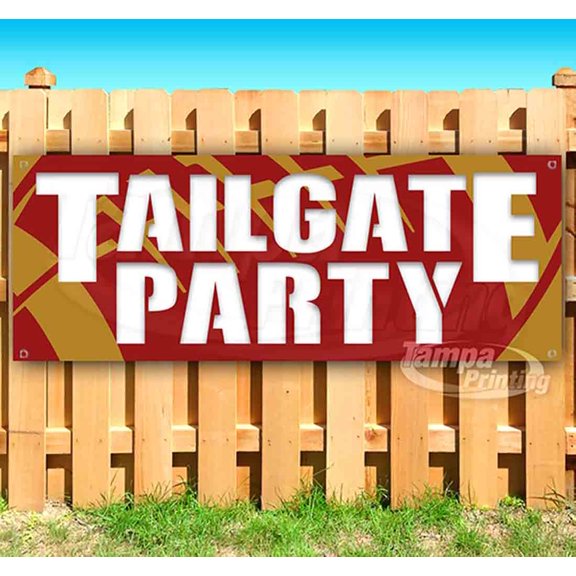 Tailgate Party 13 oz Vinyl Banner With Metal Grommets