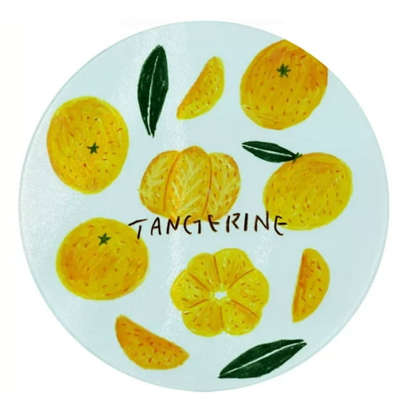 CALCA Sublimation Blanks Tempered Round Glass Cutting Board with White Rough Coating 20pcs 11.8In