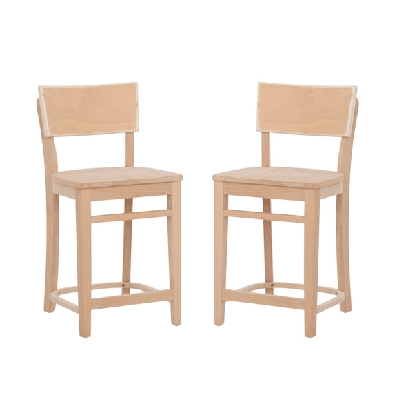 Linon Briggs Counter Stool Unfinished Set of 2