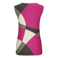 thumbnail image 5 of Simua Summer Tank Top for Women, Ladies Colorr Block Printed Suspender Metal Spaghetti Straps Sleeveless Round Neck Top, Size S-2XL, 5 of 5