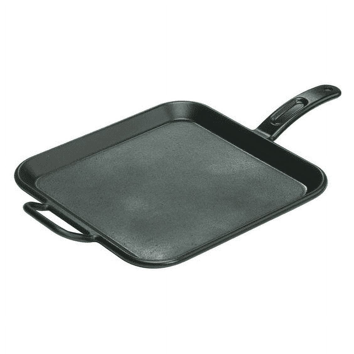Lodge 12? Square Griddle Seasoned Cast Iron, P12SG3, with assist handle 