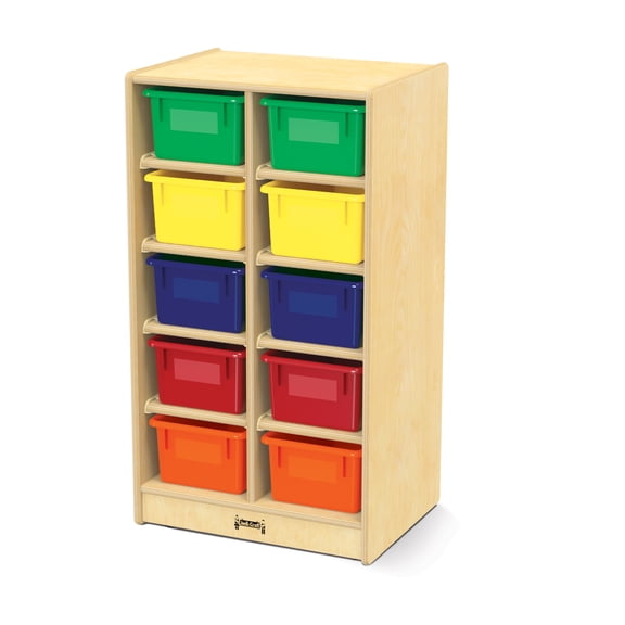 10 Cubbie-Tray Mobile Unit - with Colored Trays