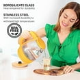 thumbnail image 2 of Glass Electric Kettle Hot Water Boiler 1.5 Liter Borosilicate Glass Fast Boiling Countertop Heater - BPA Free Auto Shut Off Instant Water Heater Kettle for Coffee & Tea Maker - White KG83W, 2 of 11