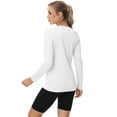 thumbnail image 3 of Weilanxin Women's UPF 50+ Sun Shirts Long Sleeve UV Protection Rash Guard Lightweight Quick Dry SPF Hiking Tops Outdoor White XL, 3 of 8