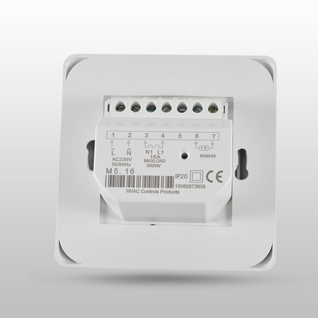 GOOHOCHY Heating Thermostat Temperature Controller White ABS Room Temperature Control 1Pack