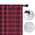 thumbnail image 4 of Blackout Kids Curtains,Red Black Plaid Checkered Pattern Childrens Insulated Curtains Set Of 2,Bedroom Essentials,Toddler Room Decor 42"x54", 4 of 5