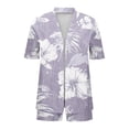 thumbnail image 4 of Gamivast Summer Sets for Women 2 Piece Floral Print Cardigan & Drawstring Shorts Vacation Sets Boho Kimono Cover Up Beach Holiday Travel Outfits, 4 of 5