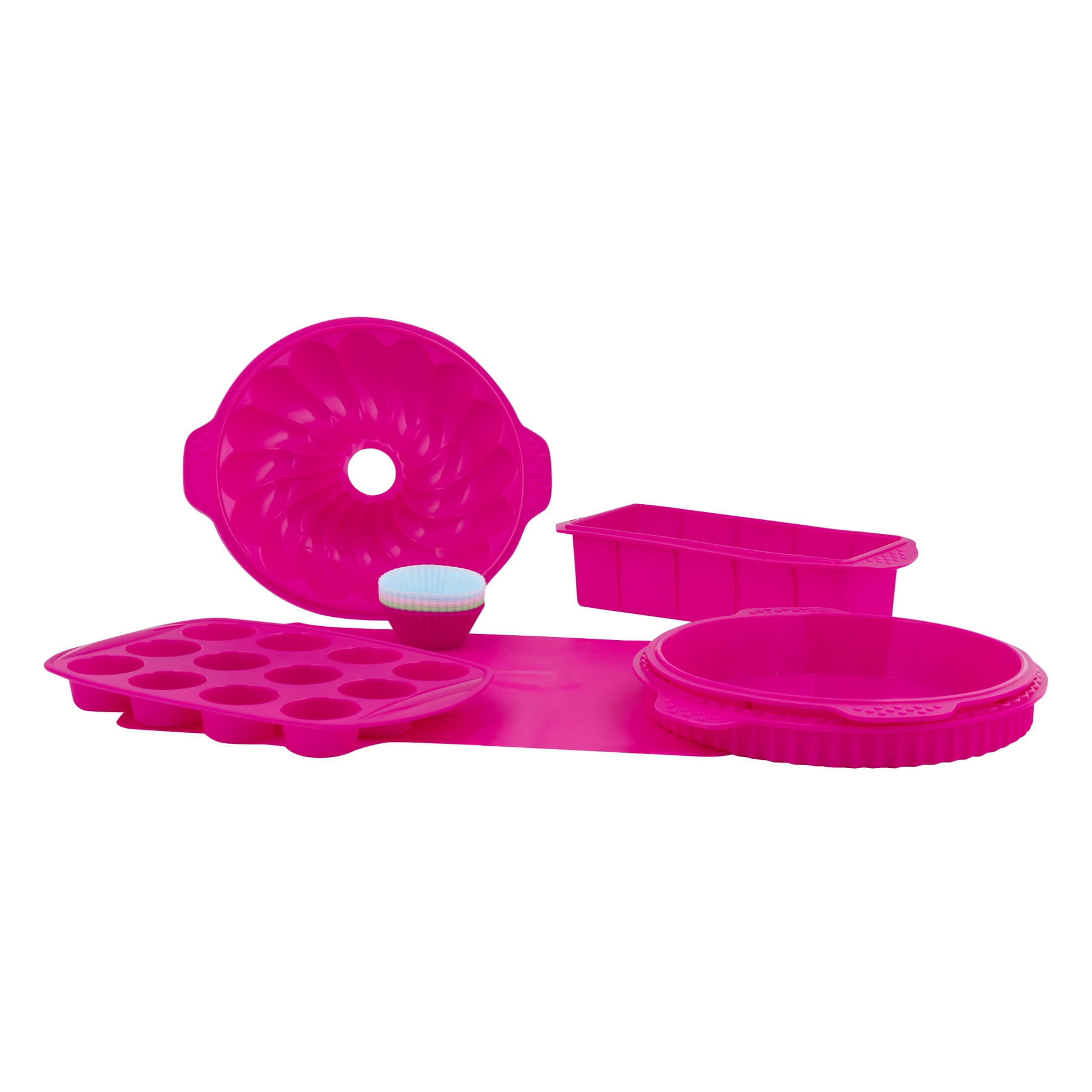 pink silicone baking set