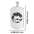 thumbnail image 2 of Stainless Steel Pisces Zodiac (Two Fishes) Dog Tag Keychain Circle Ring, 2 of 2